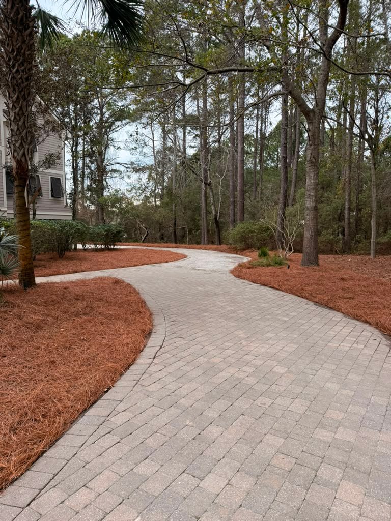 Detailed stonework and landscape craftsmanship